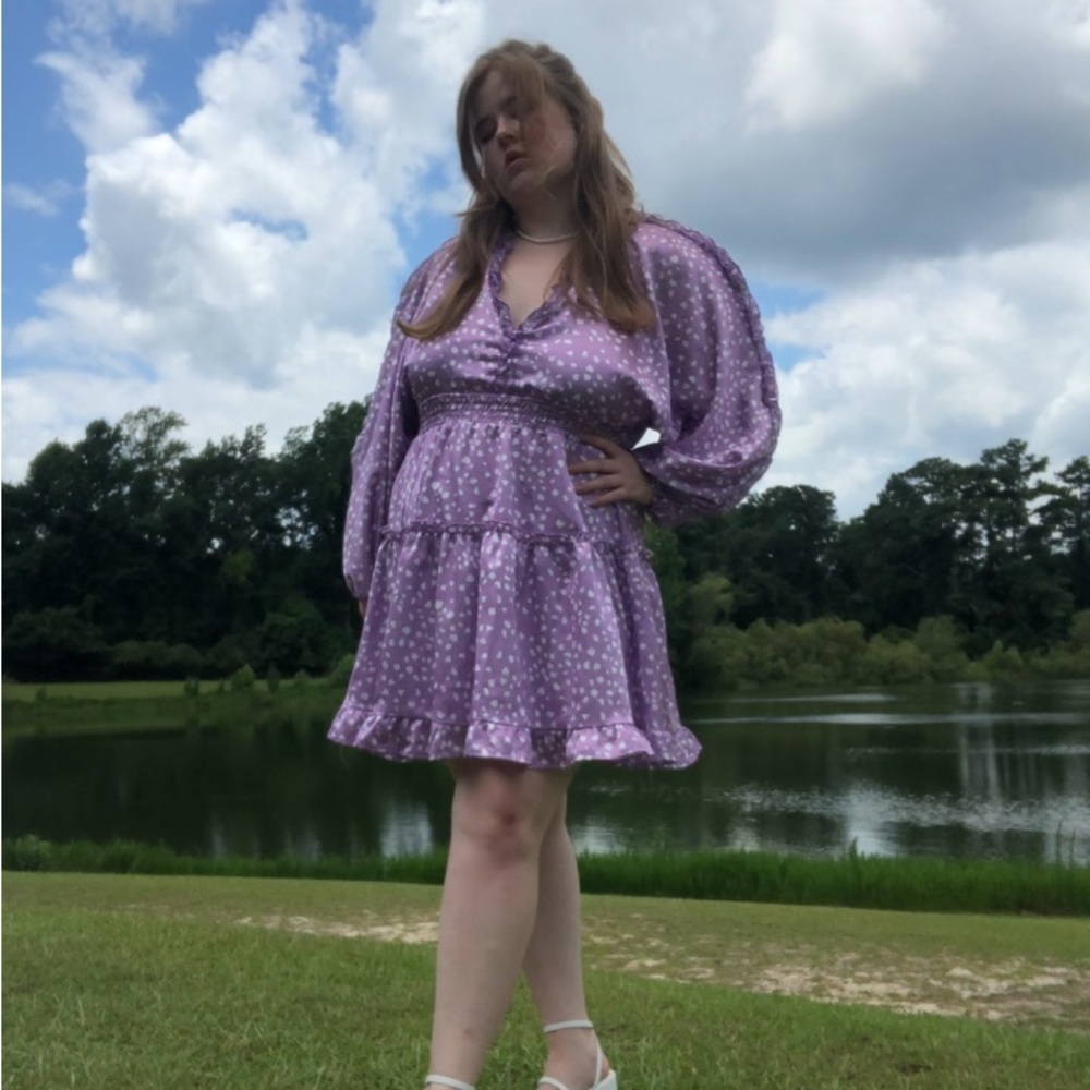 Purple Polka Dot Dress
